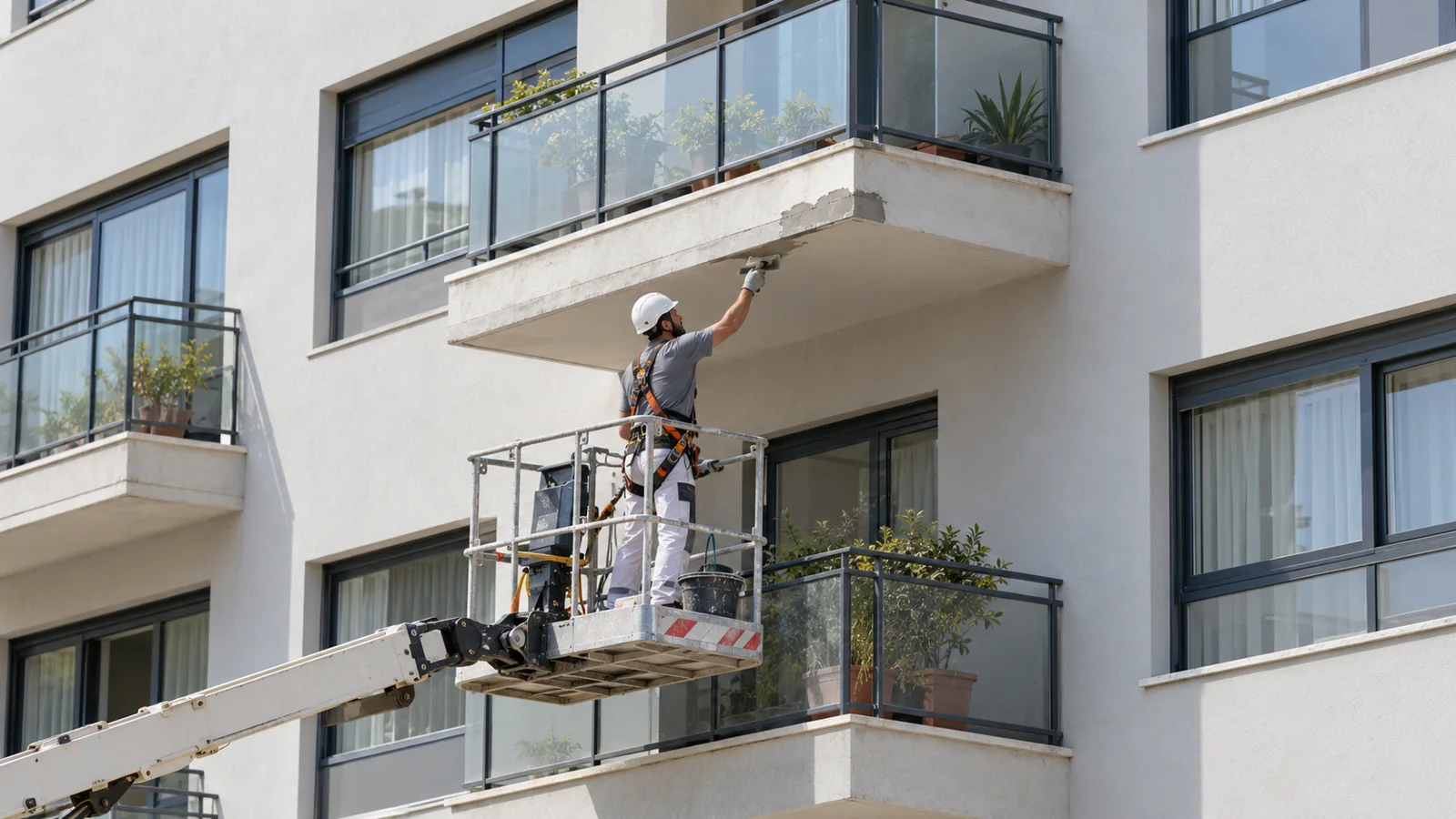 Reparación del borde inferior de balcón