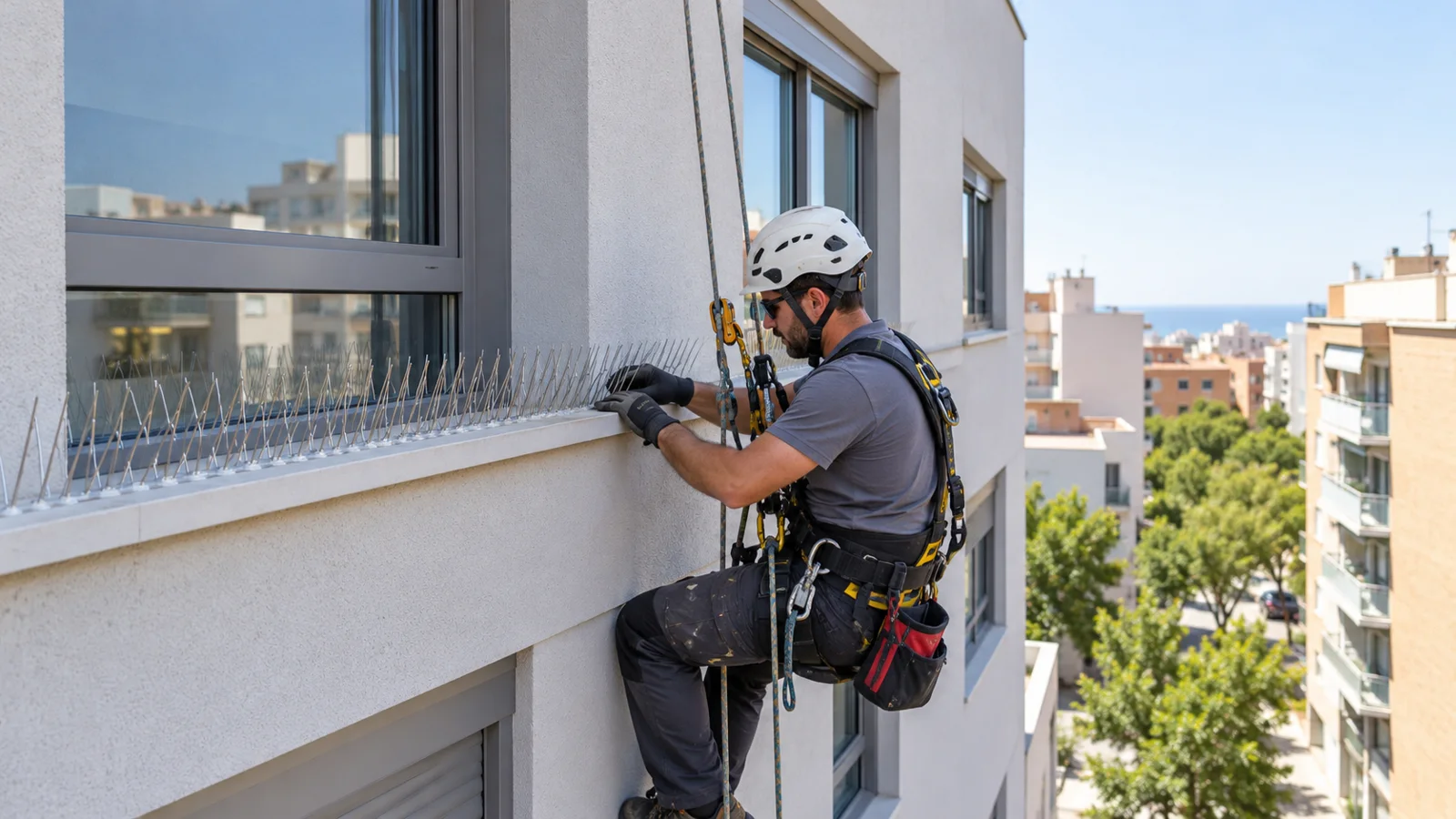Sistemas antiaves en fachadas y patios en Mataró